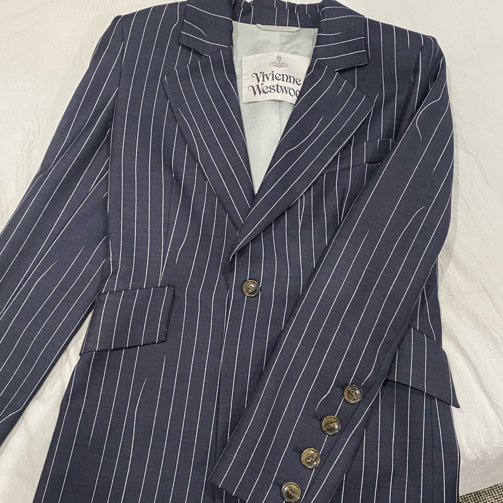 Vivienne Westwood Navy Pinstripe Blazer
